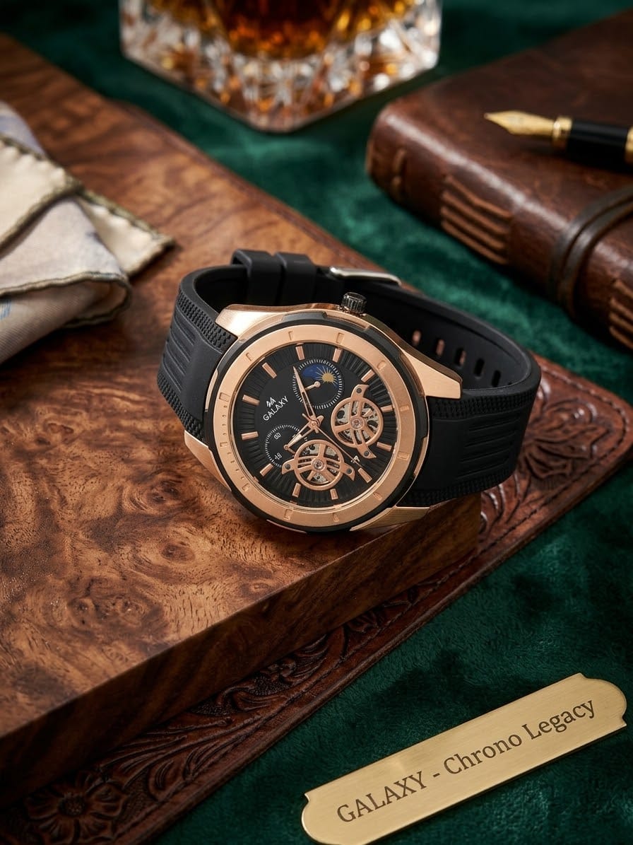 Men's Skeleton Chronograph Analog Watch
