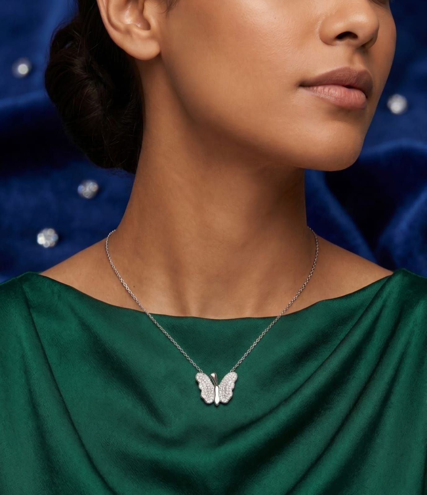 Personalized Custom Name Butterfly Necklace for Women
