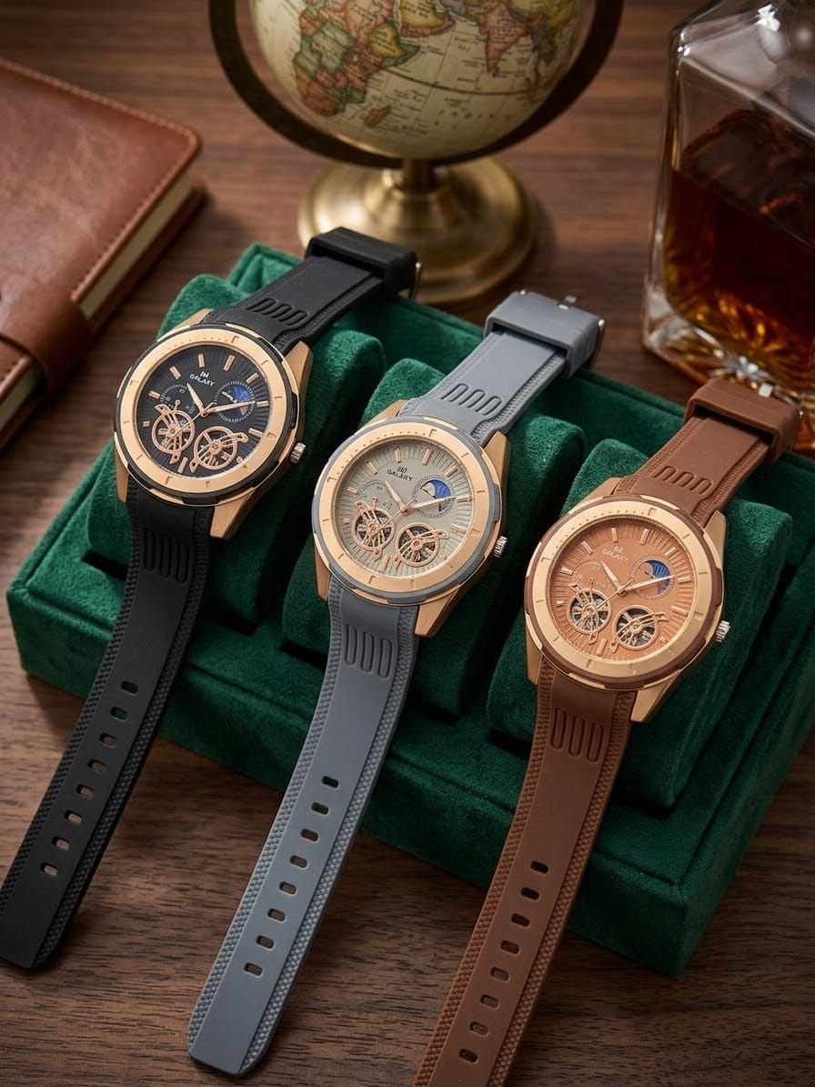 Men's Skeleton Chronograph Analog Watch