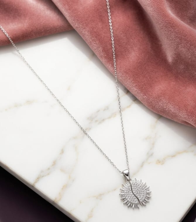 Personalized Custom Name Sun Locket Necklace
