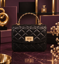 Charles & Keith Style Quilted Mini Handbag for Women– Black
