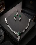 Luxury Emerald Green Crystal Necklace Set for Women