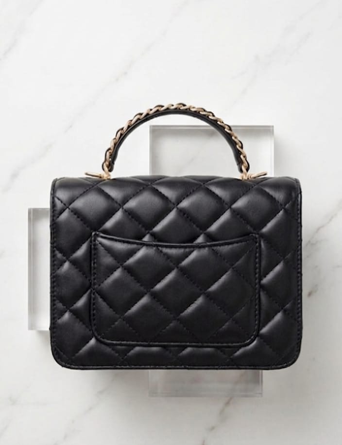 Charles & Keith Style Quilted Mini Handbag for Women– Black