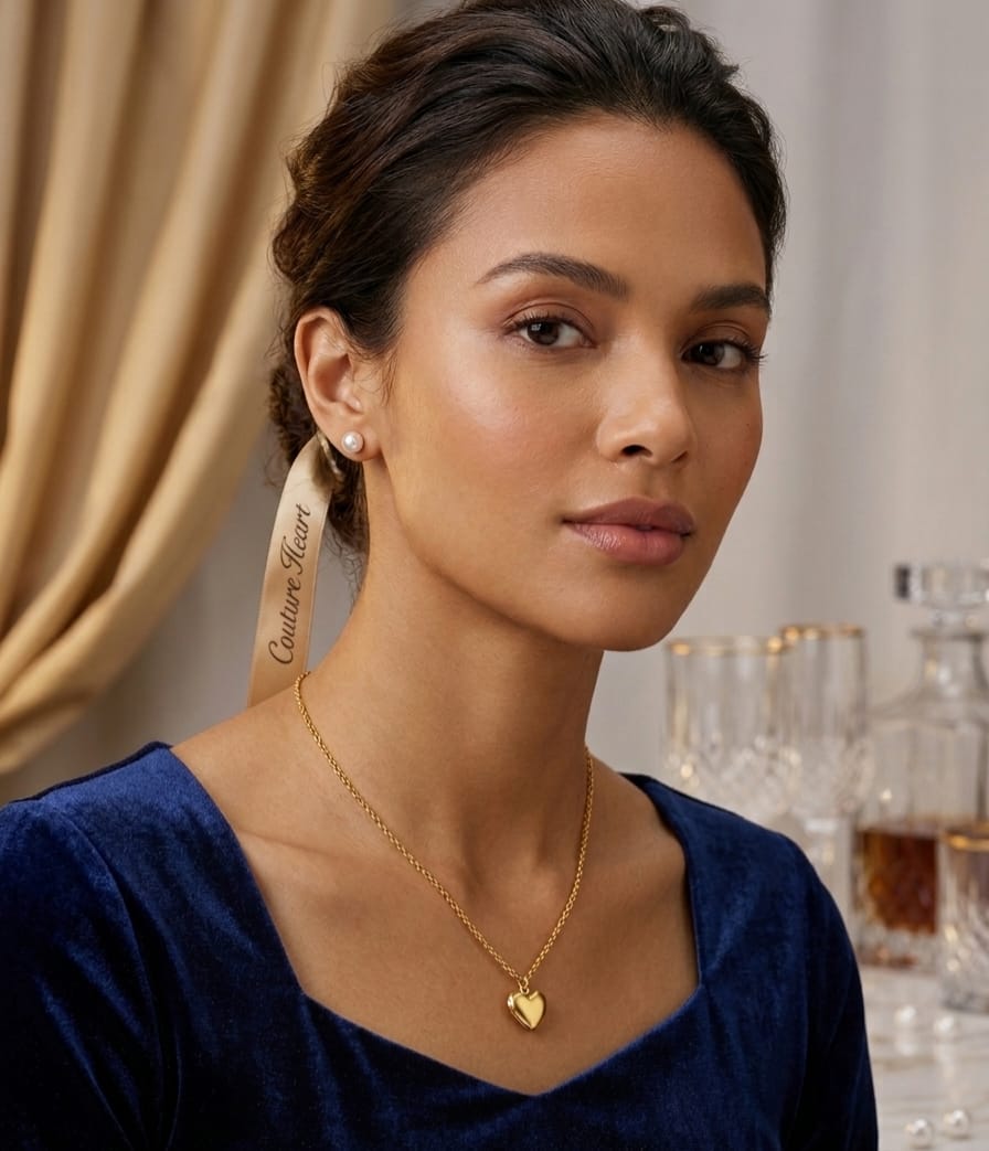 Minimalist Gold Heart Pendant Necklace