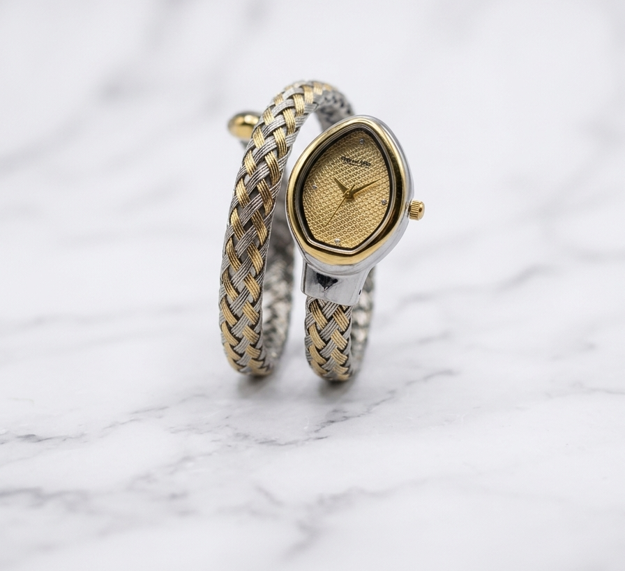 Luxury Women's Snake Wrap Bracelet Watch