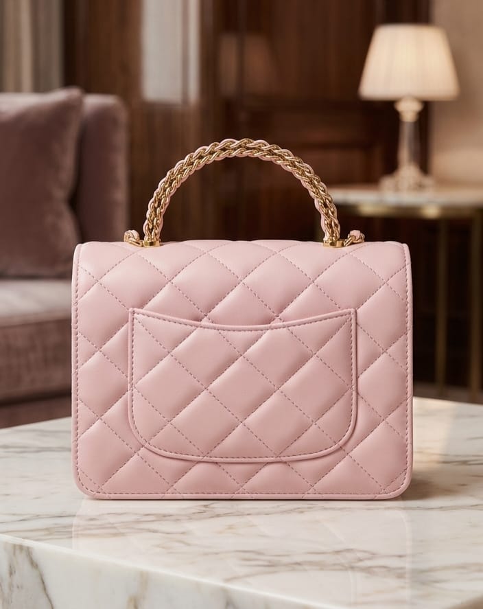 Charles & Keith Style Quilted Mini Handbag for Womens – Pink