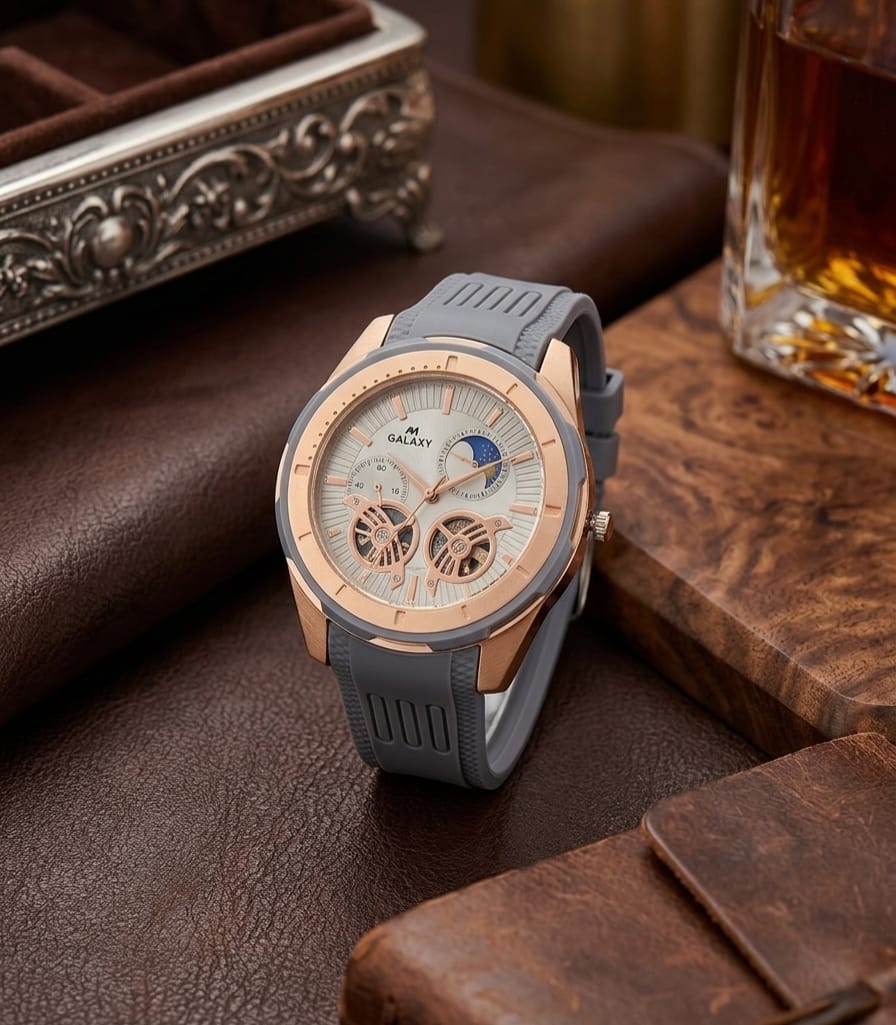 Men's Skeleton Chronograph Analog Watch