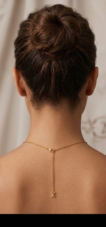 Premium Gold-Plated Monogram Logo Pendant Necklace for Women